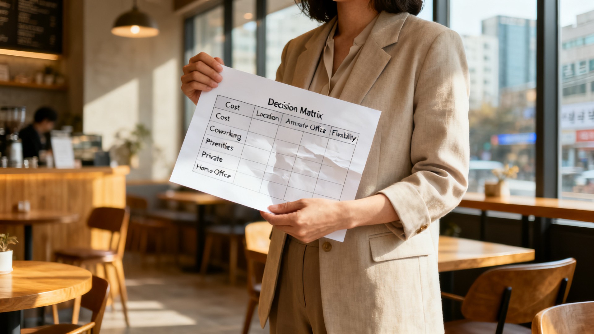decision matrix flowchart for choosing office type