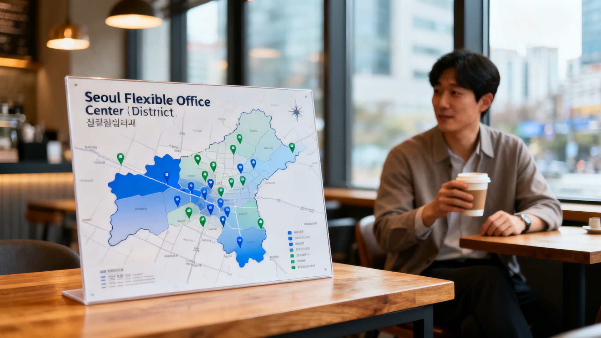 map style chart of seoul flexible office centers by district
