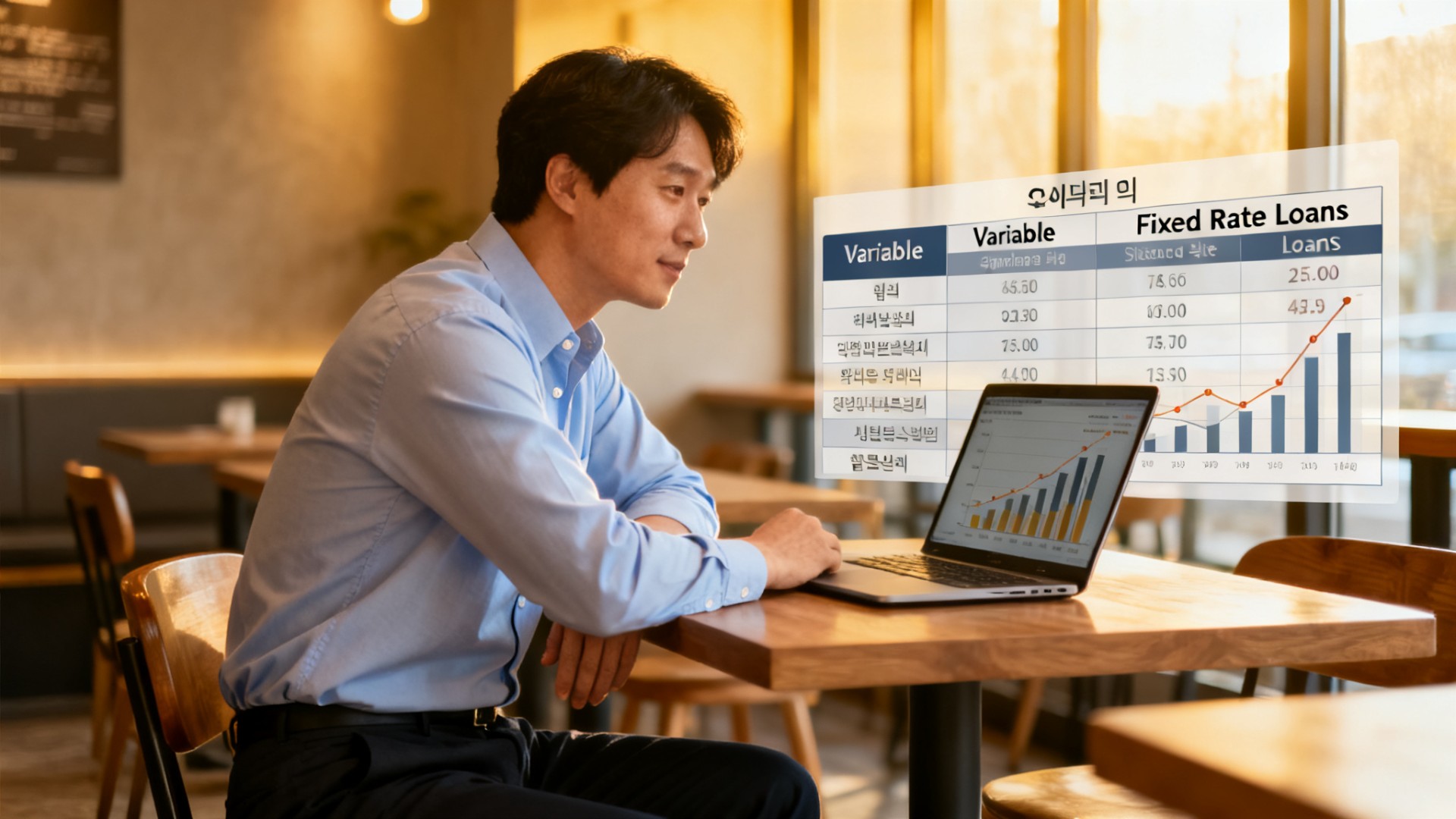 comparison table of variable versus fixed interest rate loans